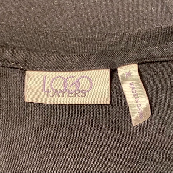 Logo Black, Knit Tank with Lace Ruffle Hem.  Size Medium - Picture 4 of 5